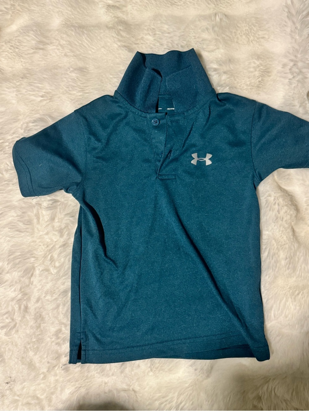 Under Armour Boys' Teal Blue Short-Sleeve Polo